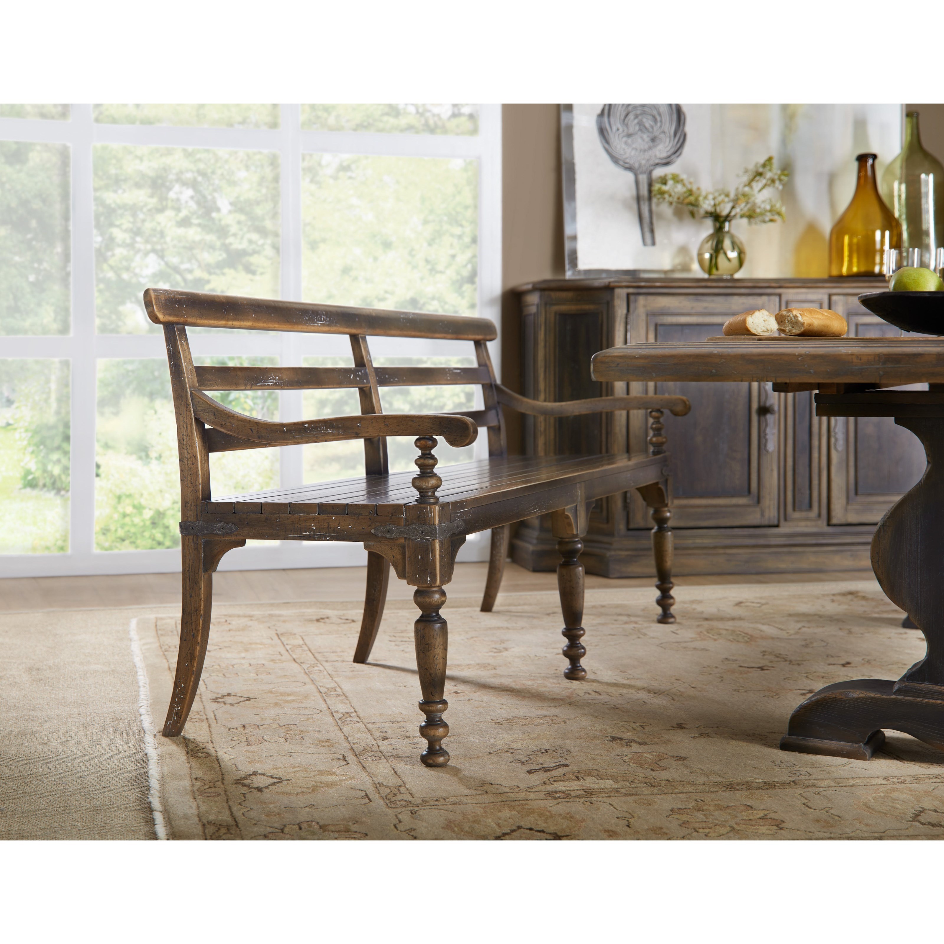 Country dining bench sales